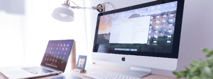 desktop PC, laptop and tablet