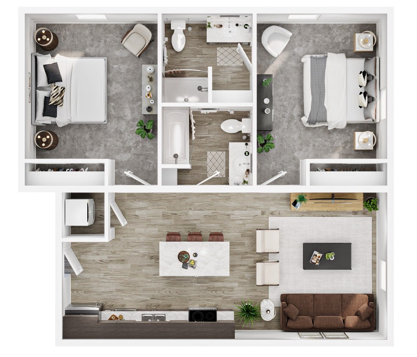 Two Bedroom Floor Plan - linked to Floor Plan Page