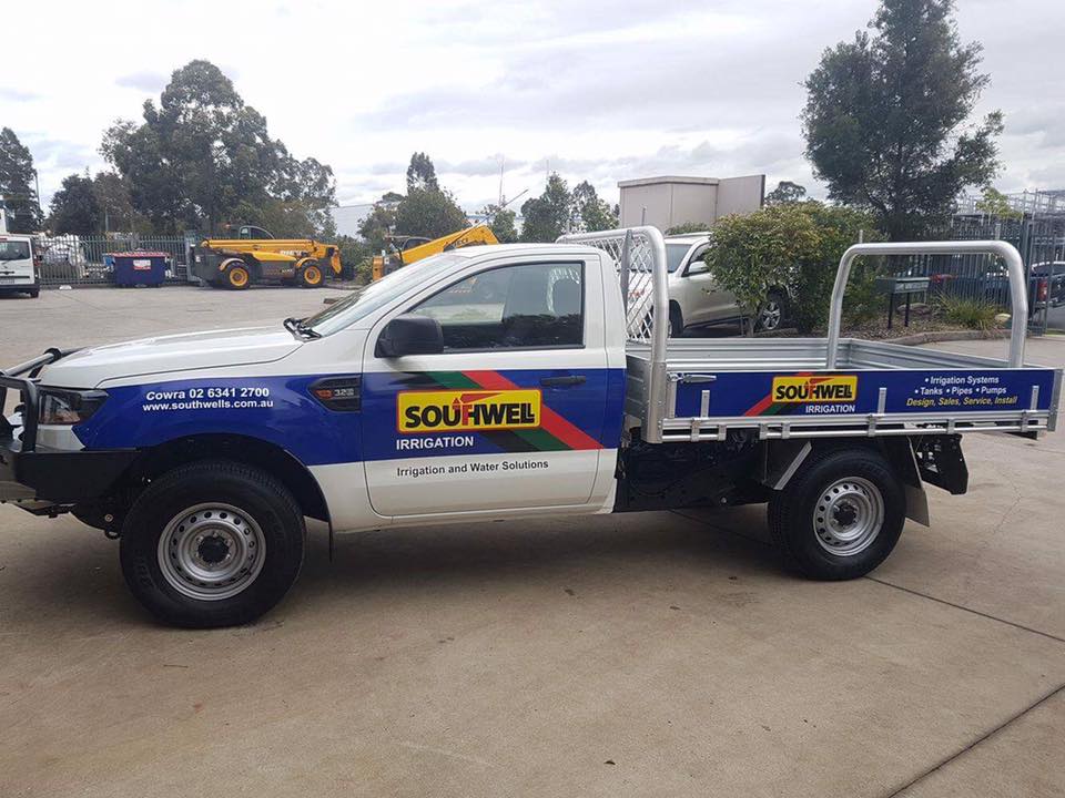 Irrigation Company Pickup — Smeaton Grande NSW — Macarthur Signs & Graphics