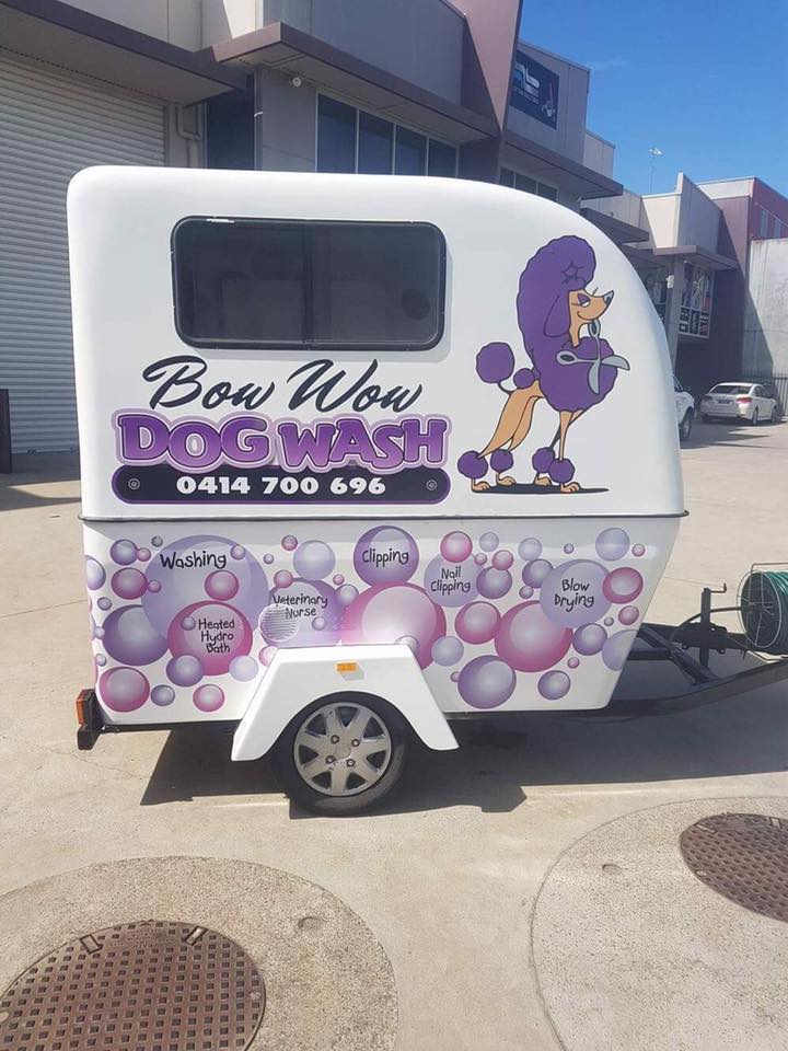 Mobile Dog Grooming — Smeaton Grande NSW — Macarthur Signs & Graphics