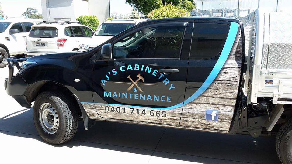 Cabinetry Company Vehicle — Smeaton Grande NSW — Macarthur Signs & Graphics