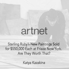Sterling ruby 's new paintings sold for $ 550,000 each at frieze new york . are they worth that ?