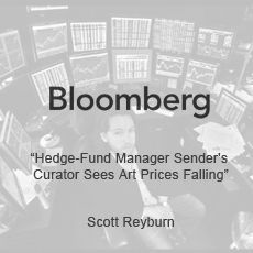 Bloomberg 's hedge fund manager sender 's curator sees art prices falling.