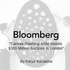 Bloomberg canvas-slashing artist boosts $ 369 million auctions in london