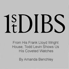 The cover of a book titled 1st dibs from his frank lloyd wright house.