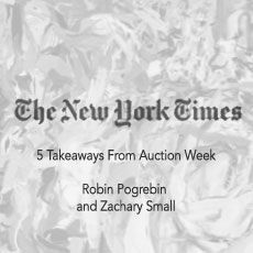A black and white image of the new york times 5 takeaways from auction week