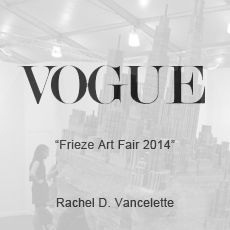 A black and white photo of a vogue magazine cover.