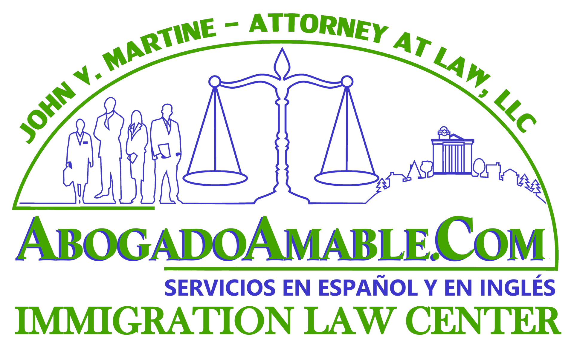 A logo for john martine attorney at law llc