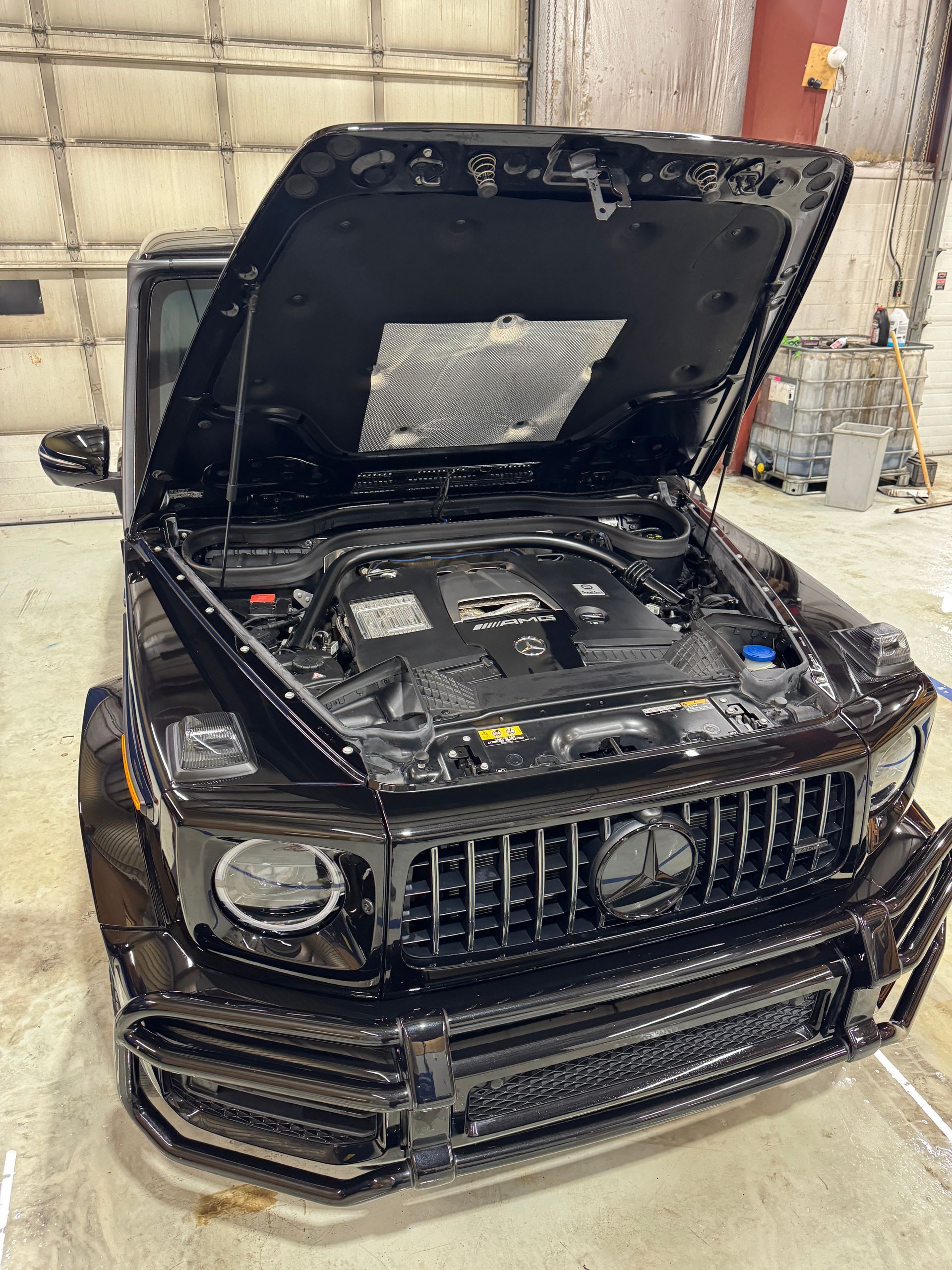 Engine bay cleaning service in Winnipeg by Lux Detailing. Safe degreasing, protection, and corrosion
