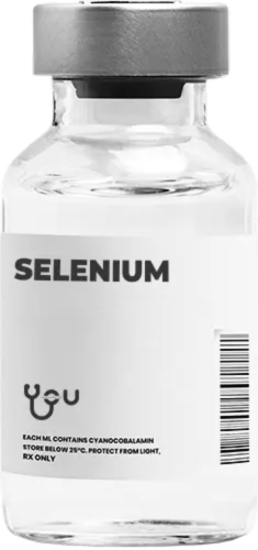 A bottle of selenium with a white label on it | You Health
