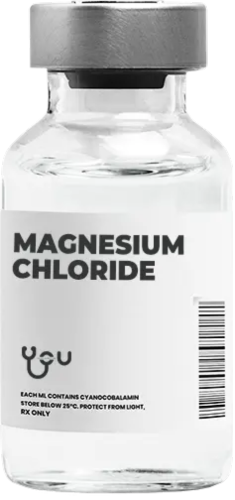 A bottle of magnesium chloride is shown on a white background. | You Health