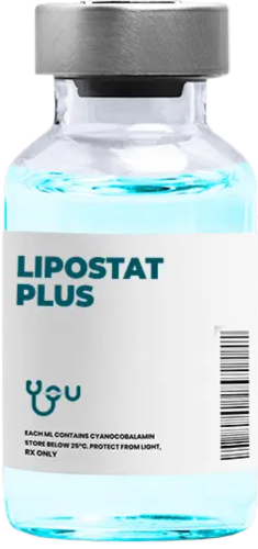 A bottle of lipostat plus is sitting on a table. | You Health