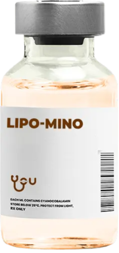 A bottle of lipo-mino is shown on a white background. | You Health