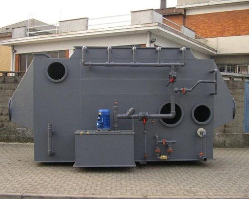 Impianto con scrubber orizzontale