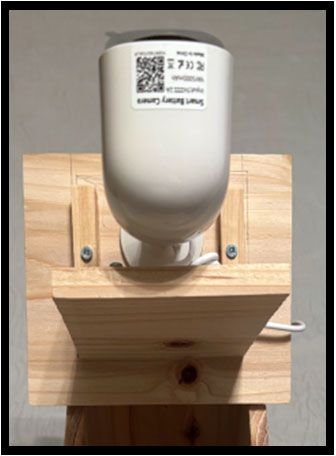Solar cam mount location for bird feeder