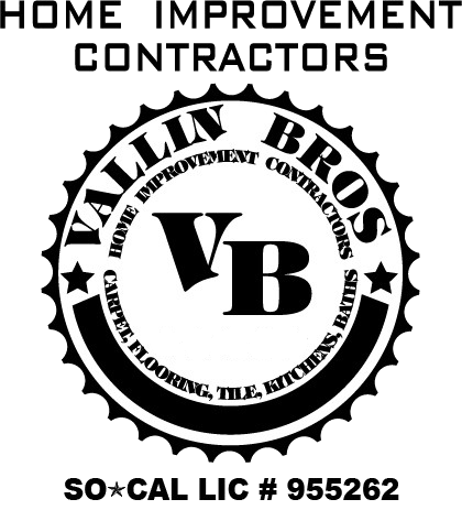 Vallin Bros Contractors Logo for Vallin Bros. home improvement contractors. Features a seal with
