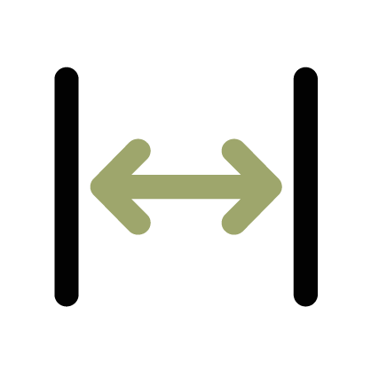 Two arrows pointing in opposite directions on a white background.