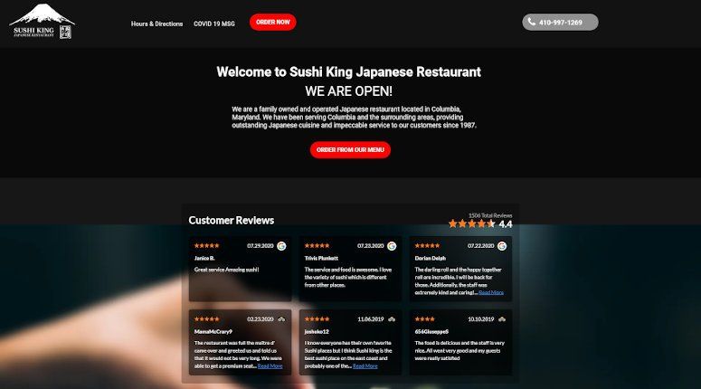 Sushi King - Website