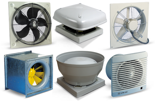 Assortment of Ventilation Fans in Various Shapes and Sizes — Refrigeration & Air Supplies (South Coast) In Wollongong, NSW