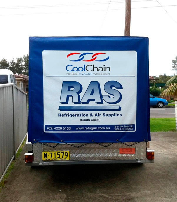 Blue and White CoolChain RAS Refrigeration Trailer — Refrigeration & Air Supplies (South Coast) In Wollongong, NSW