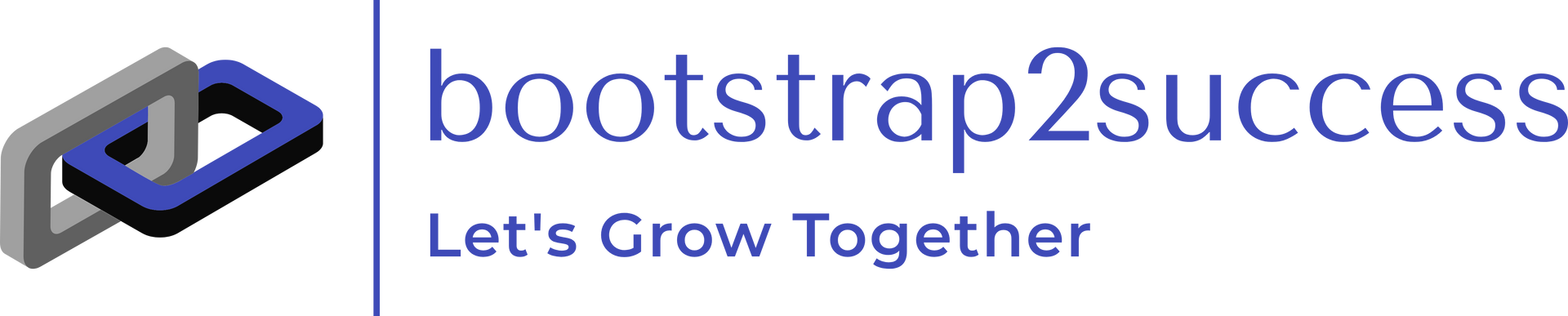 A logo for bootstrap2 success that says let 's grow together