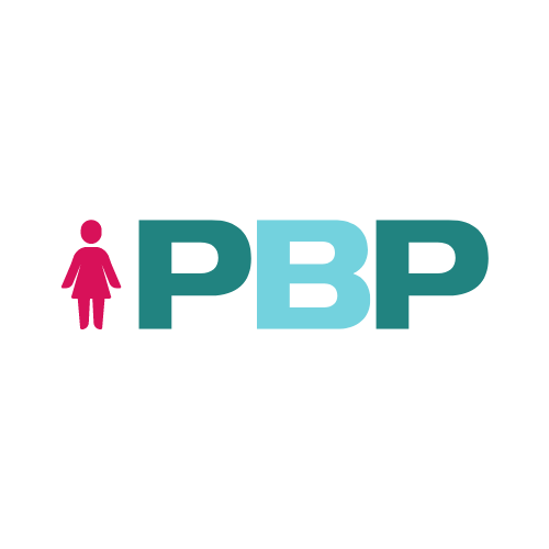 A logo for a company called ipbp with a woman in the middle.