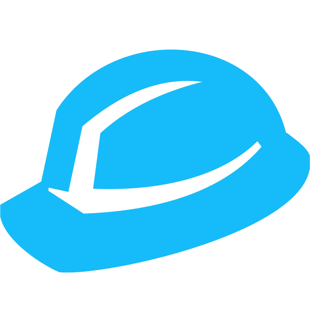 image of a blue hard hat