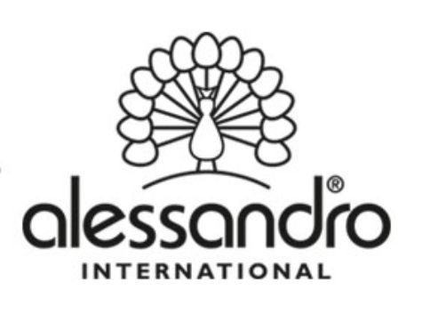 Das Logo von Alessandro International zeigt einen Pfau.