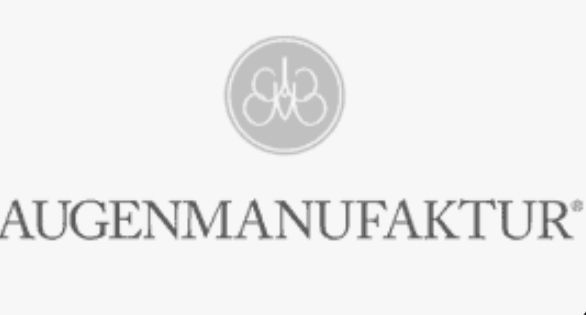 Ein schwarz-weißes Logo für die Augenmanufaktur