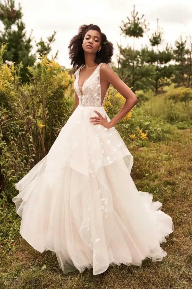 blush and champagne bridesmaid dresses Modest Champagne Long Bridesmaid Dresses with Slit Viniodress VB1003