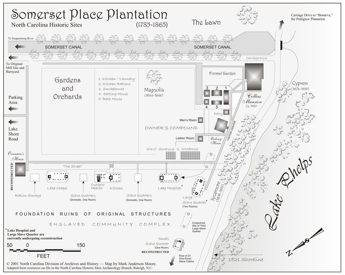 Somerset Place Map | Historic Albemarle Highway