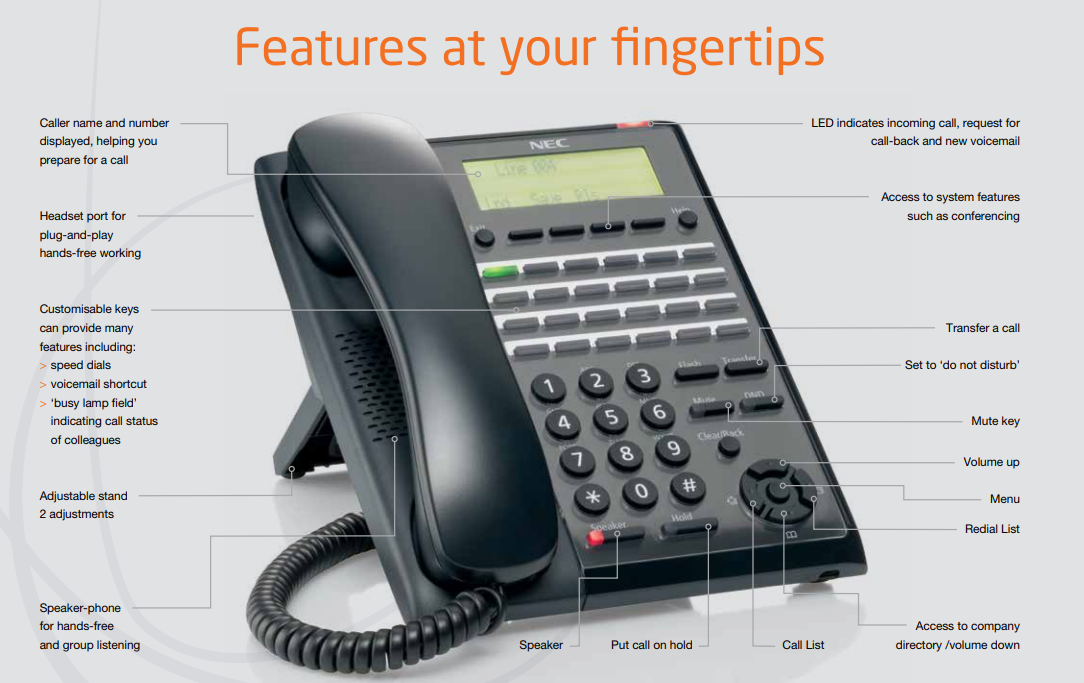 SL2100 Phone features