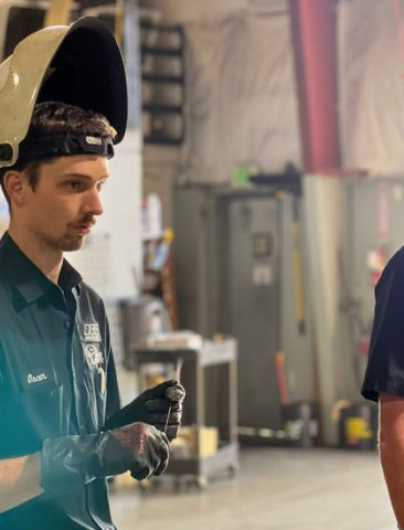 Our Technician Wear Welding Mask | Crabtree Automotive