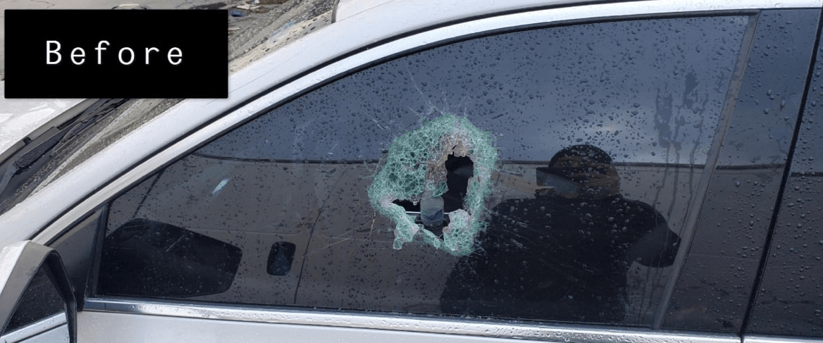 Before car window replacement in Chicago, IL