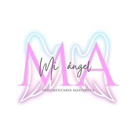 Un logotipo para una empresa llamada Mi Angel.