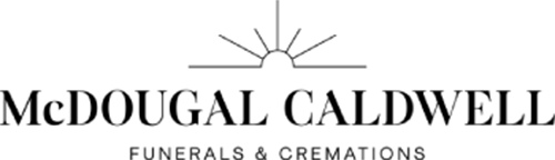The logo for sample funeral home is shown on a white background.