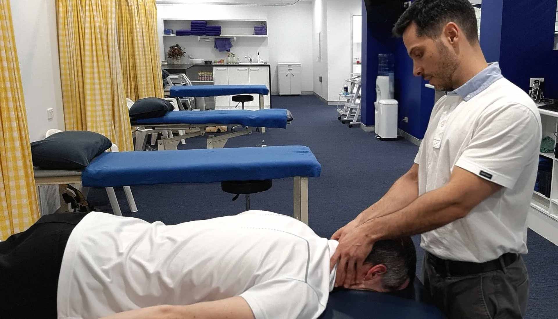 Man Getting Physiotherapy — Exercise Physiotherapist in Cooks Hills, NSW