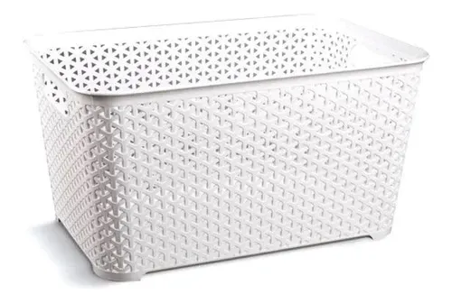 Canasto /cesto Plastico Ratan Mediano Art. 954