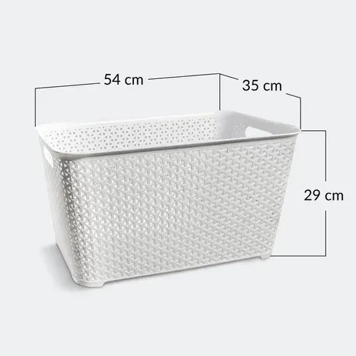 Canasto Plastico Ratan Grande Alto Art. 955