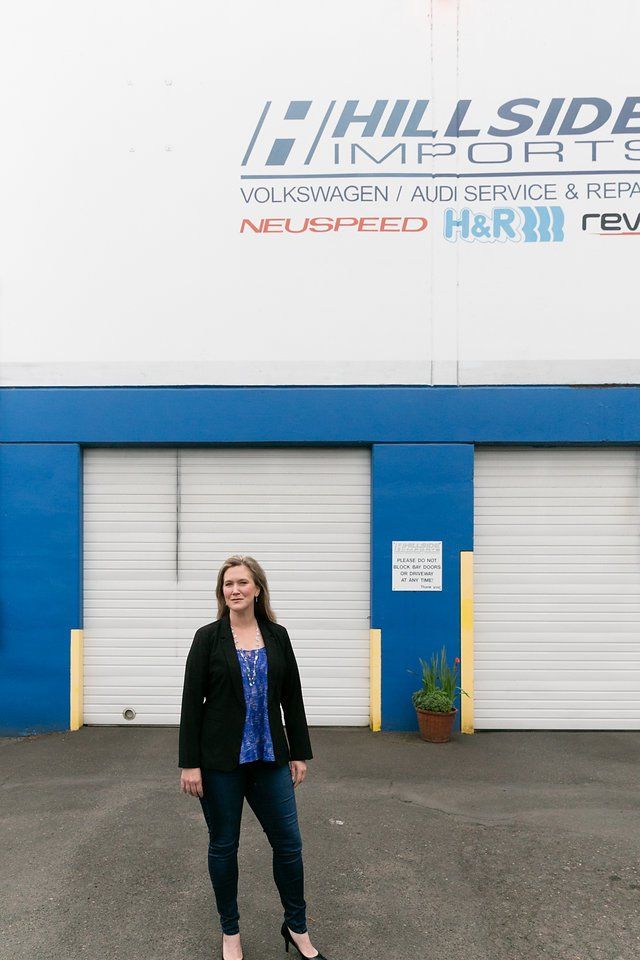 Owner in Front of Garage — Portland, OR — Hillside Imports