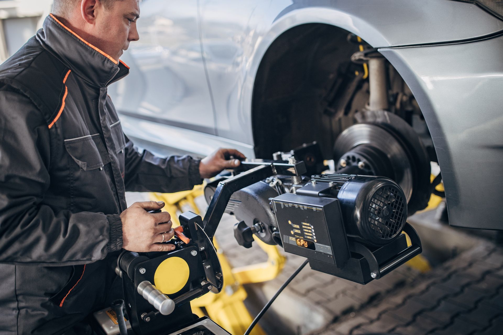 A modern car brake service