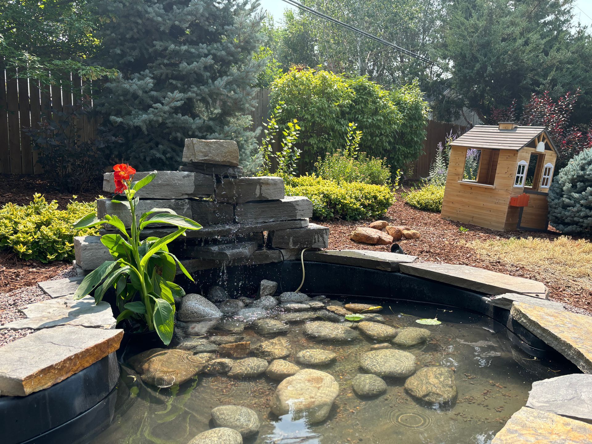 Knightscapes project fountain with pond