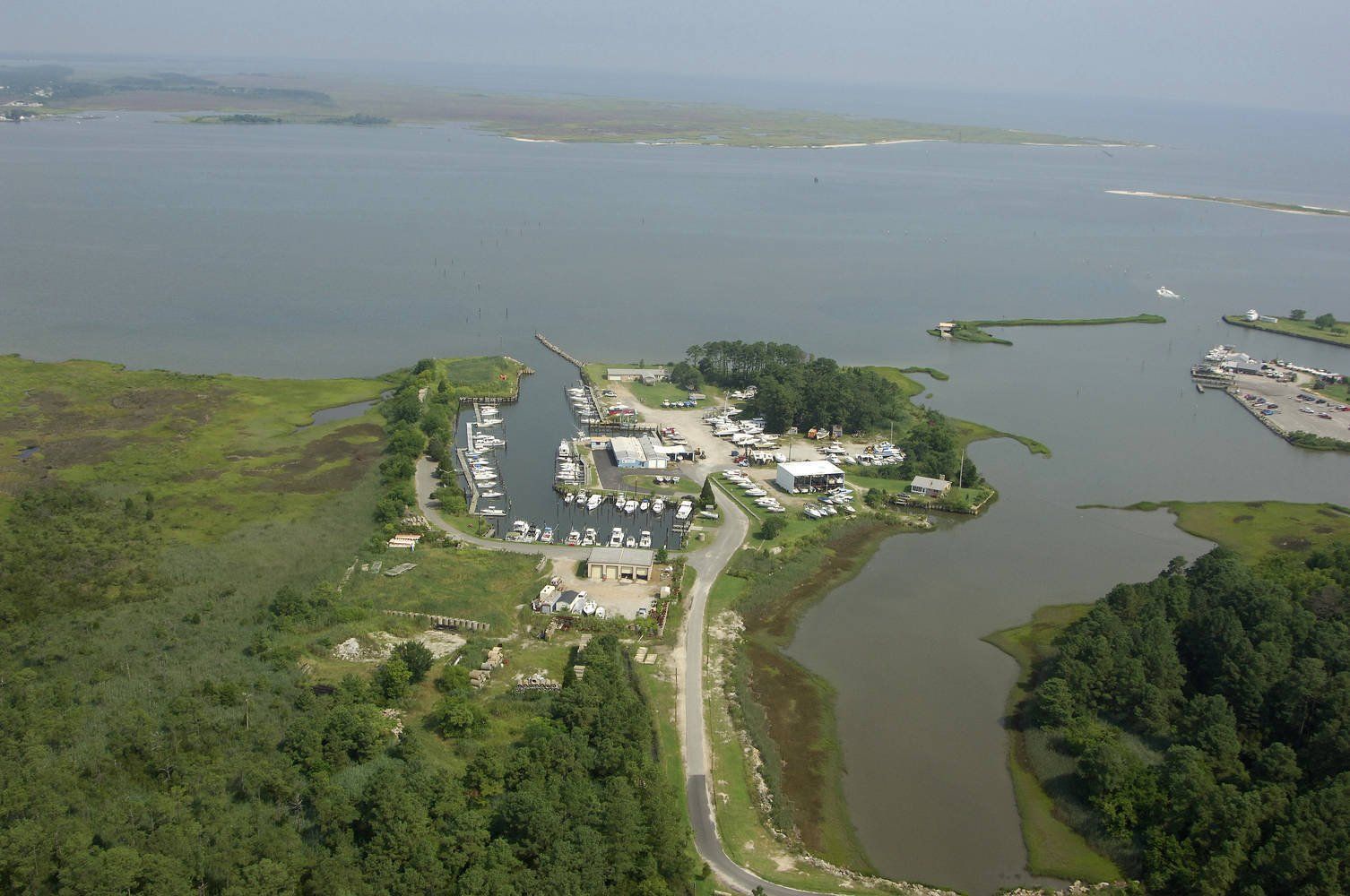 Floating Docks — Aerial View of Floating Docks in Hampton, VA