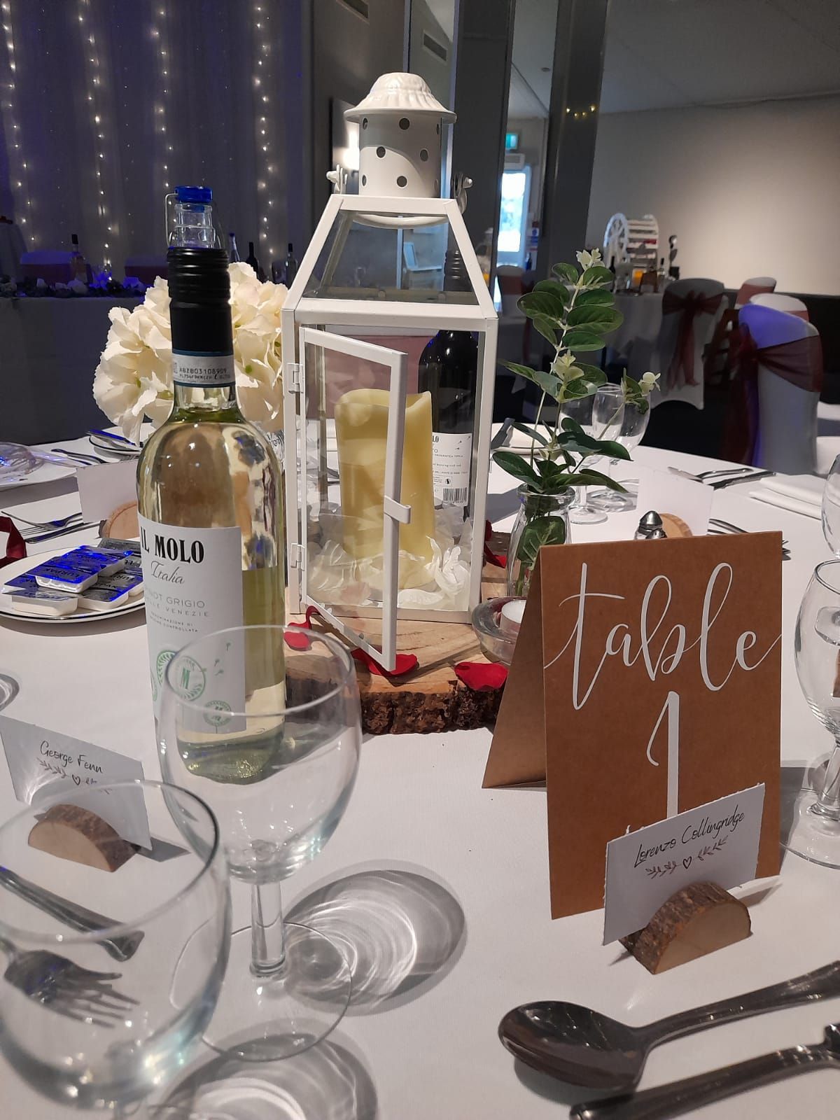 Wedding candle centrepiece