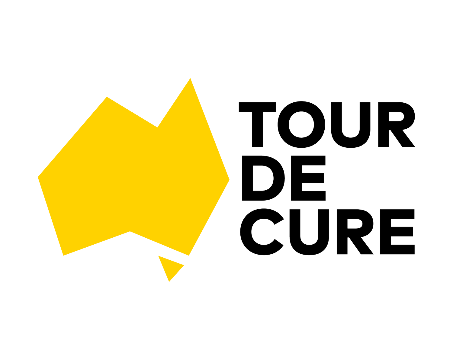 Yellow Australian outline logo with black text 