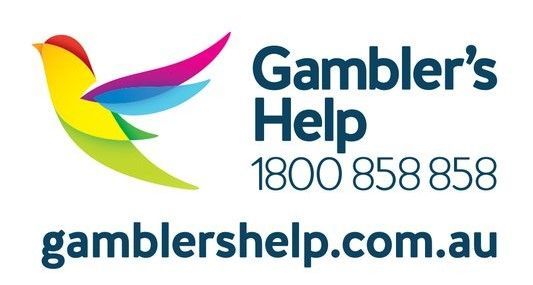A logo for gambler 's help with a bird on it