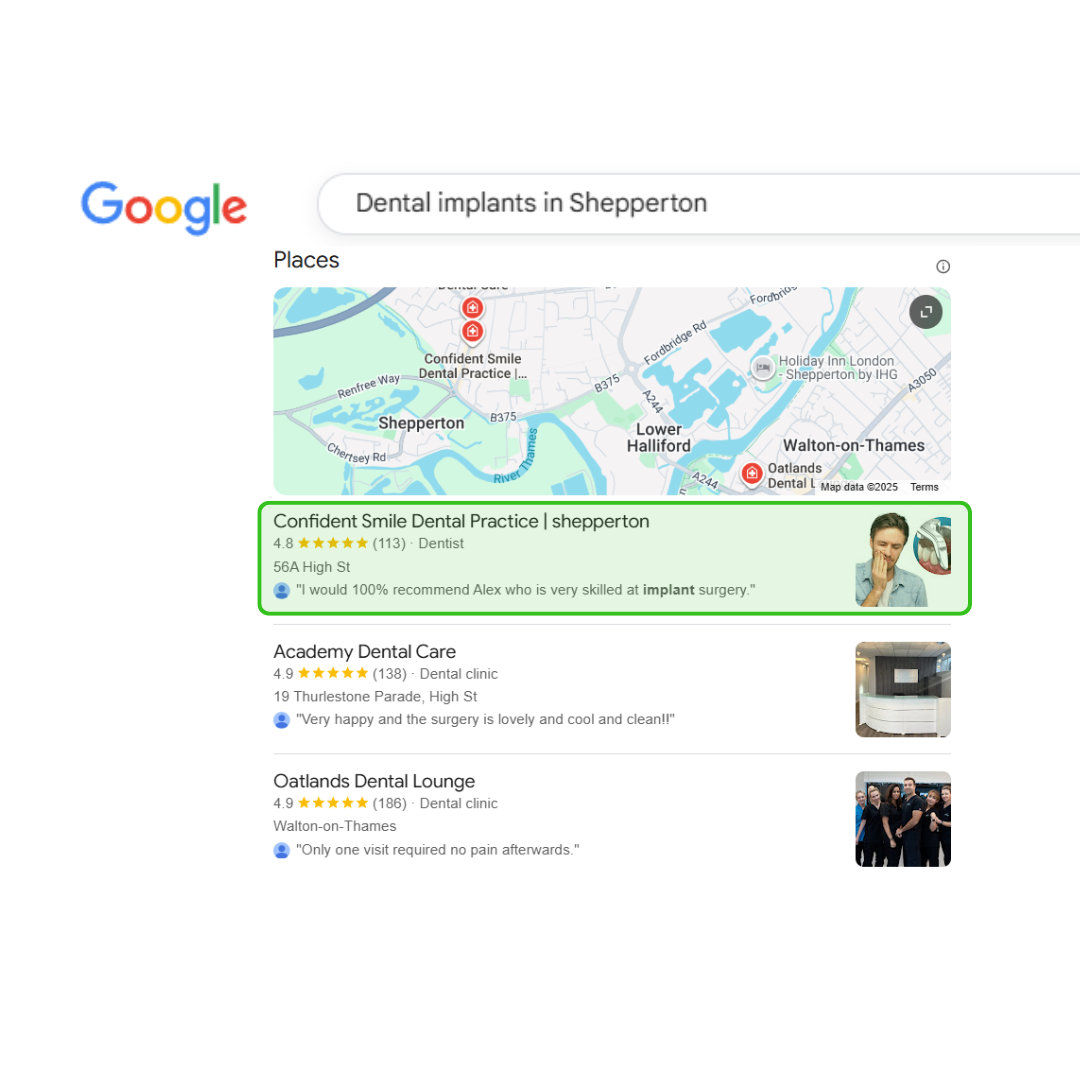 Google search results for