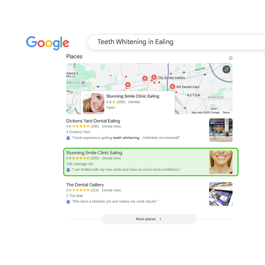 Google search results for
