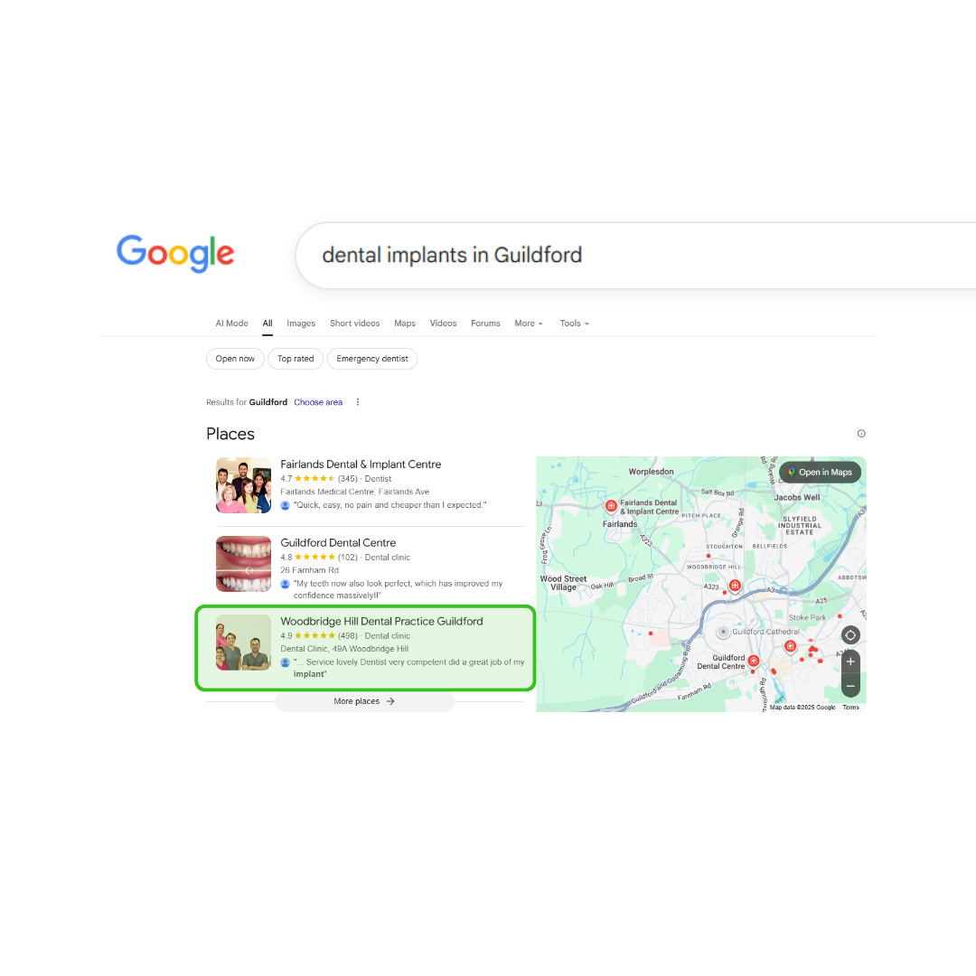 Google search results for