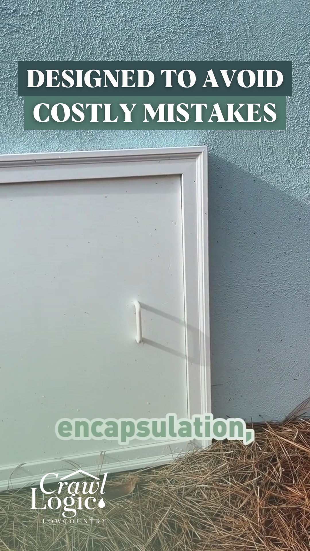 A white door is sitting on top of a pile of hay.